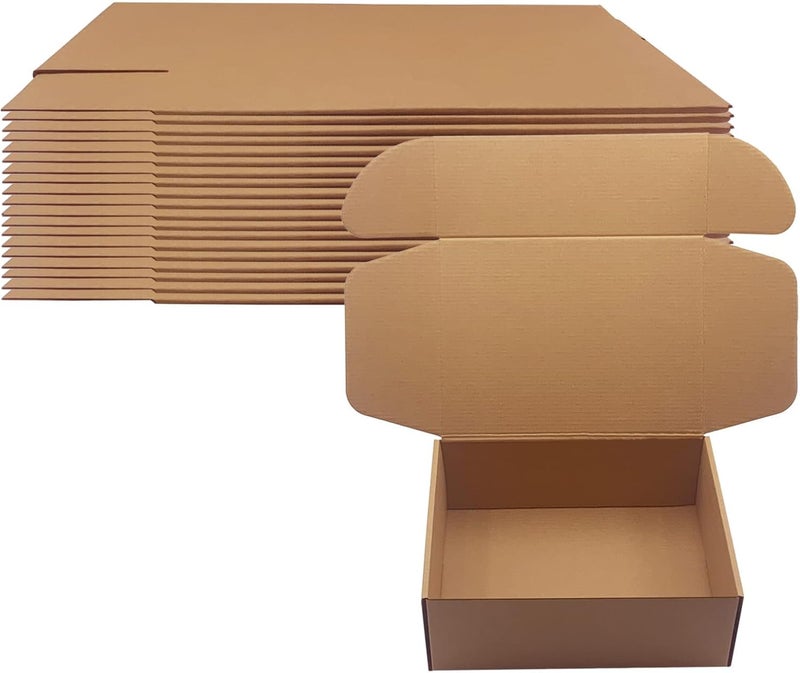 Livejun 11x8x4 inch Shipping Boxes Pack of 20, Brown Corrugated Cardboard Box Mailer Boxes for Packaging Small Business Shipping，Recyclable Moving Storage Mailing Boxes Bulk Book Literature Gift Giving - Image 1